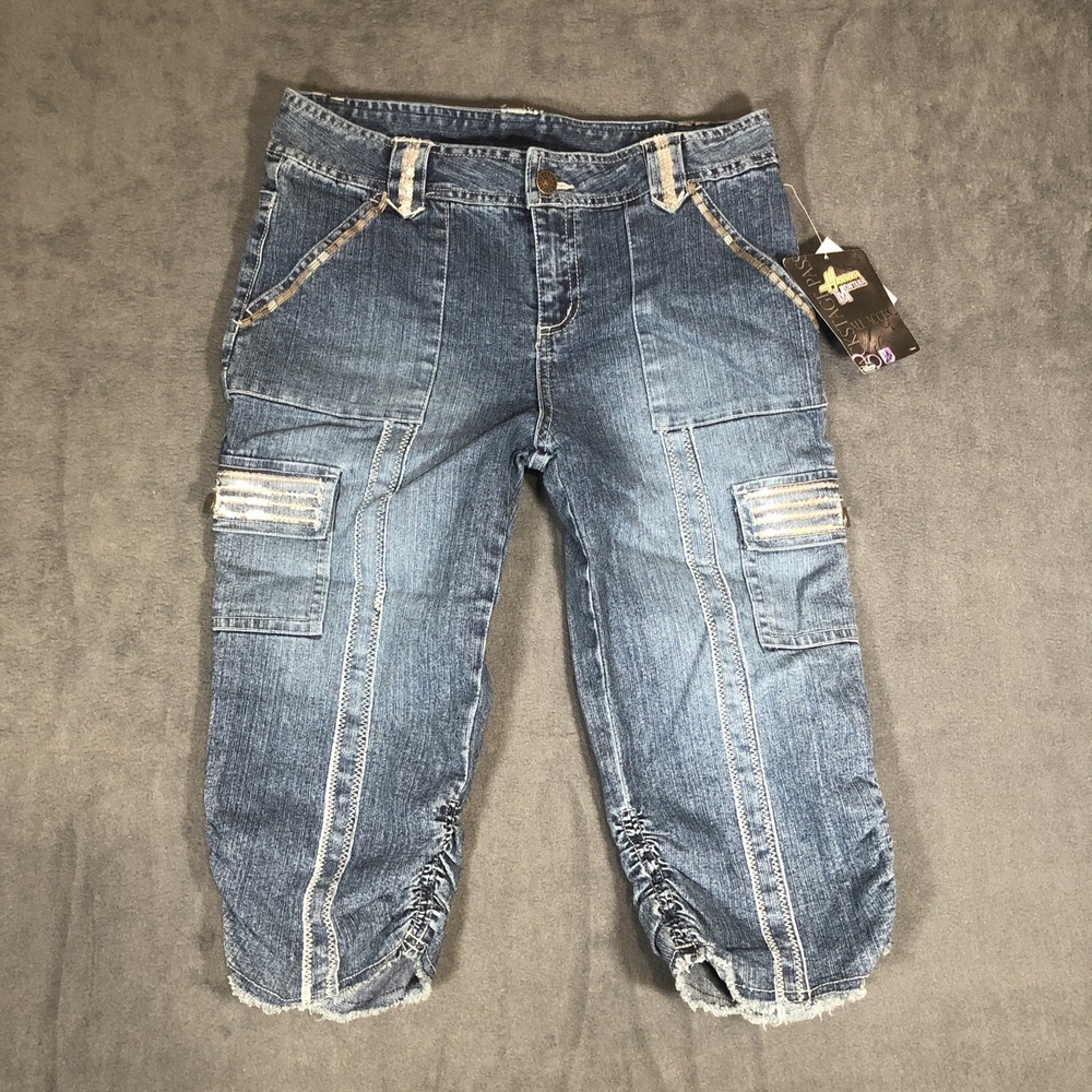 Vintage Y2K Disney Hannah Montana Girl's Size 16 Denim Embellished Shorts NWT